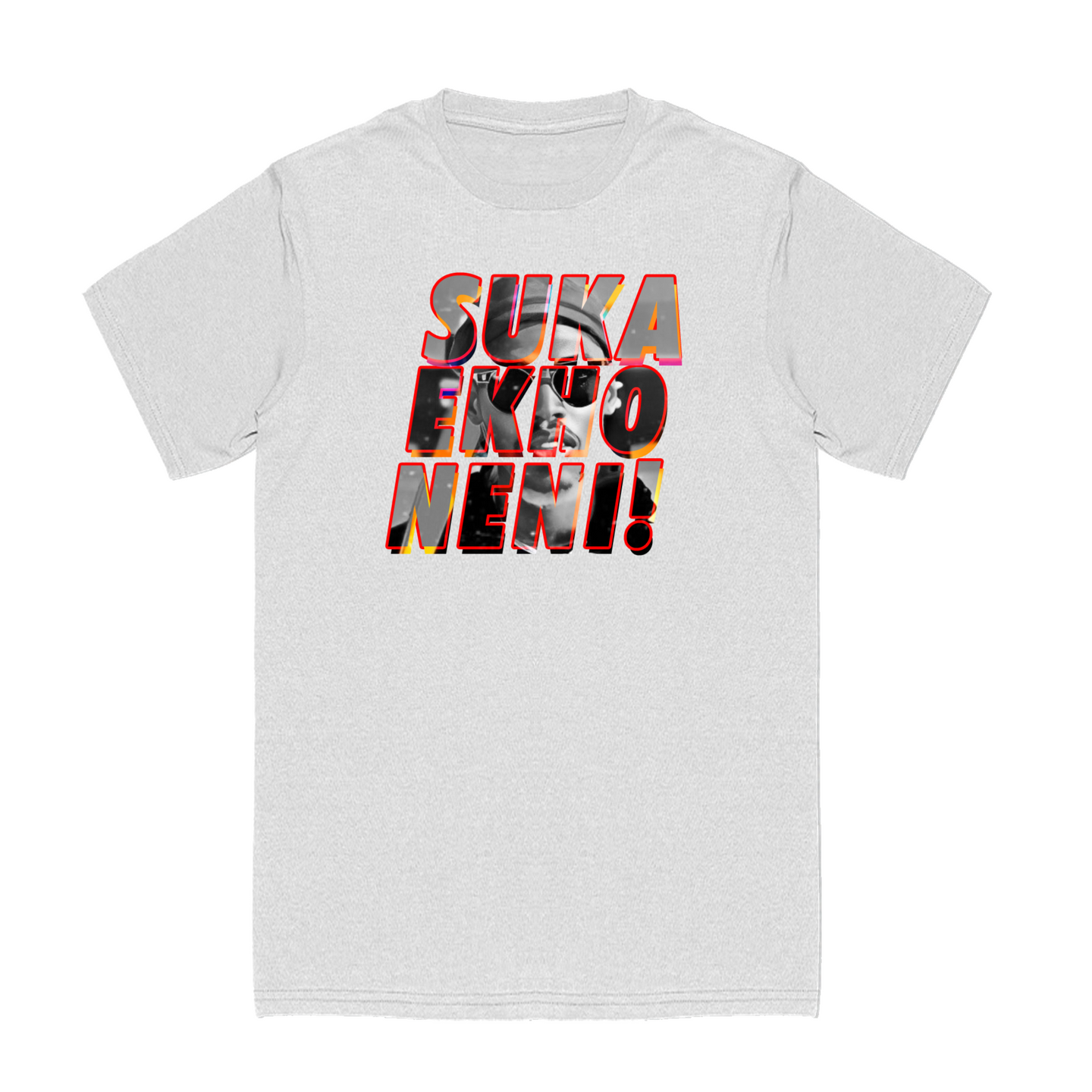 T-Shirt „Suka Emakhoneni Q-Mark“.
